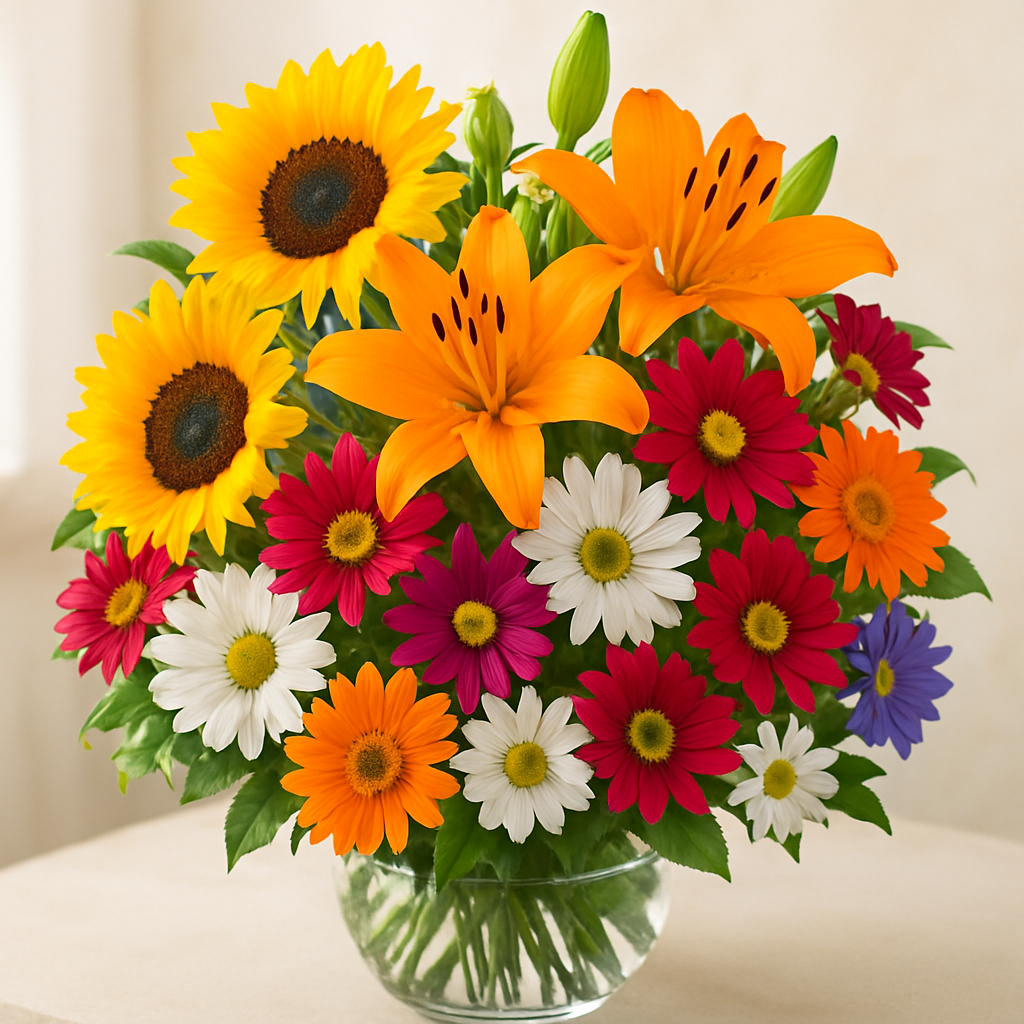 Mixed flower arrangement